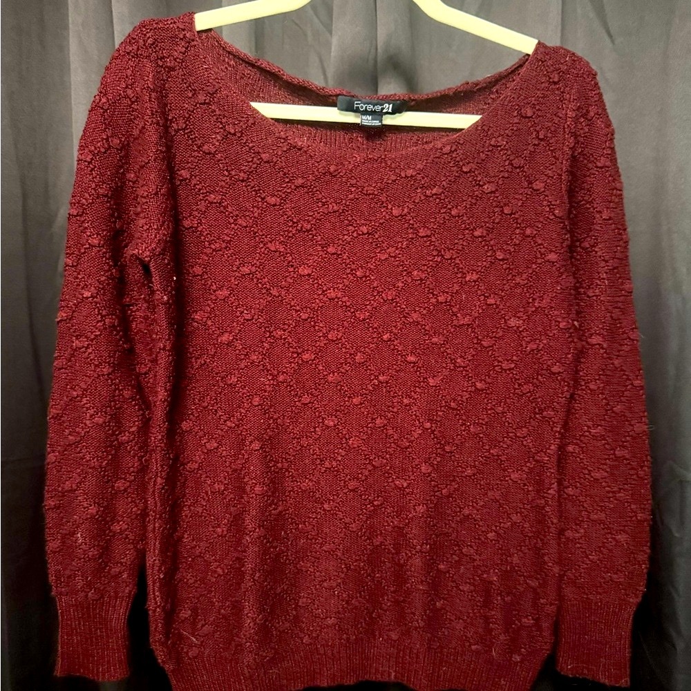 Forever 21 Women's Burgundy Sweater